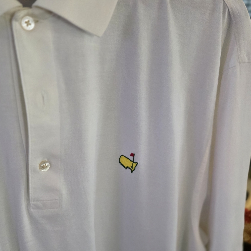 Mens Masters Golf Shirt Size Xl. White. Pima Cotton. - Picture 3 of 4